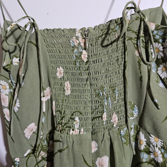 Reformation Green Floral Midi Dress - Picture 11 of 14